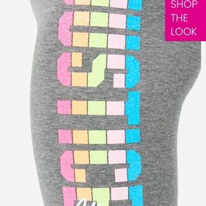 Justice Side Stripe Bike Shorts and Stripe Cropped Legging bundle (NWT)